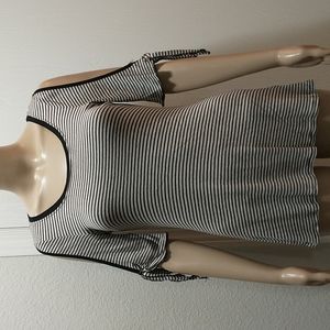 Black/cream stripe top